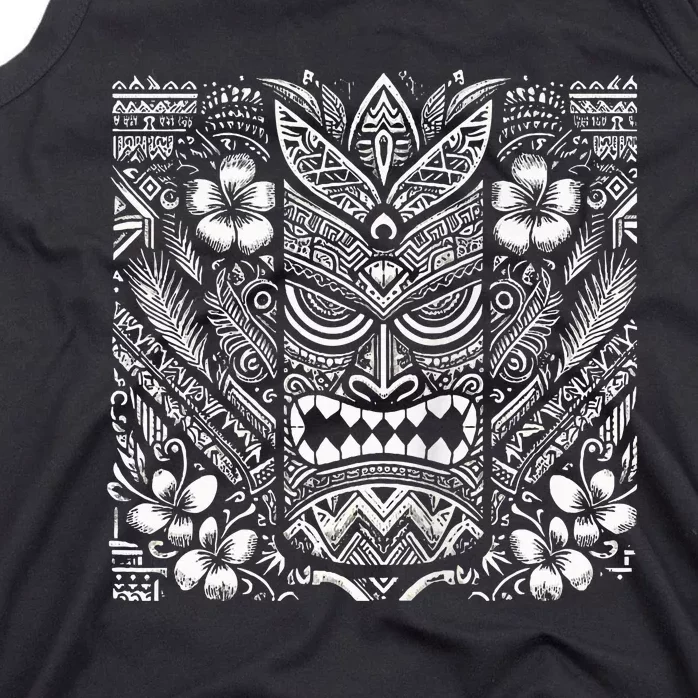 Bohemian Tiki Mask Front & Back Polynesian Style Boho Tank Top