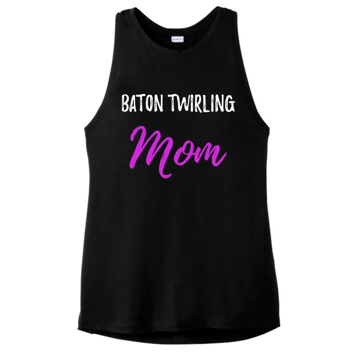 Baton Twirling Mom,Funny Mother Ladies Tri-Blend Wicking Tank