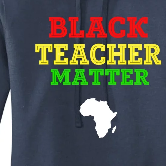 Black Teacher Matter Black History Month African American Great Gift Women's Pullover Hoodie