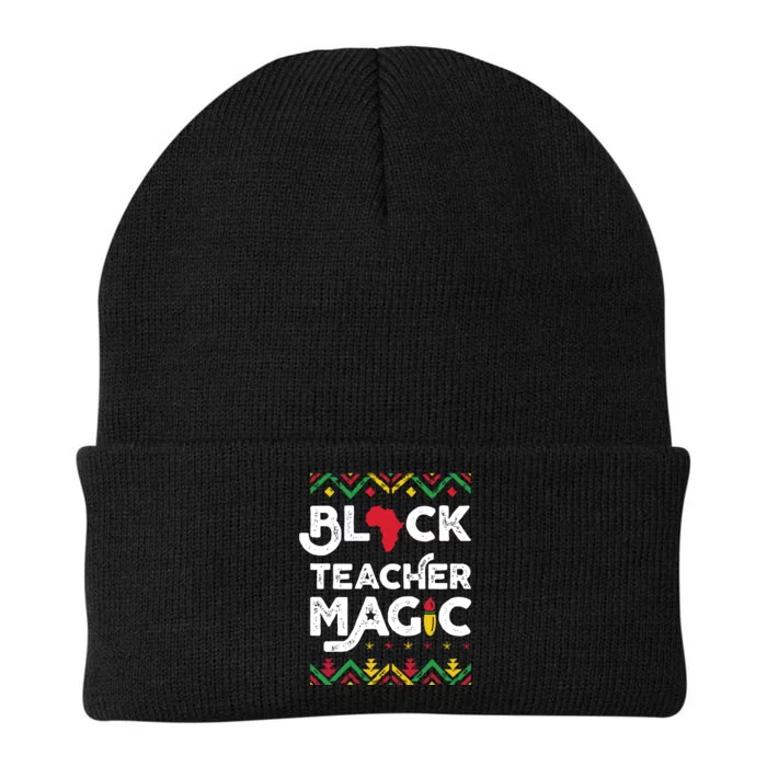 Black Teacher Magic Teacher Black History Month Knit Cap Winter Beanie