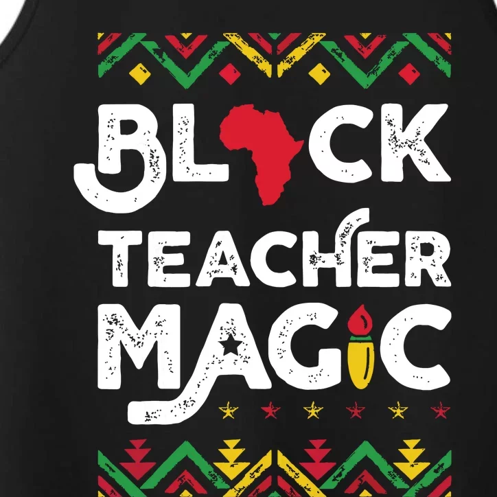 Black Teacher Magic Teacher Black History Month Performance Tank