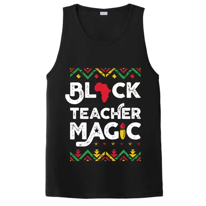 Black Teacher Magic Teacher Black History Month Performance Tank