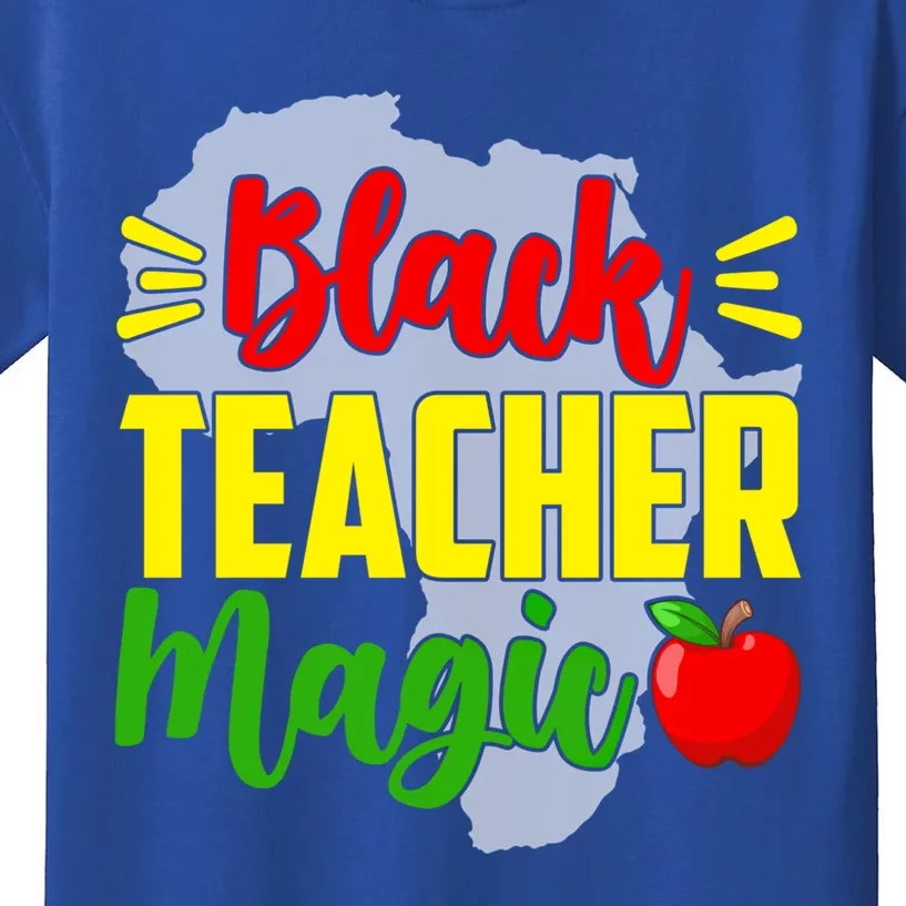 Black Teacher Magic African American Black History Month Gift Kids T-Shirt