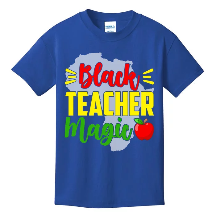 Black Teacher Magic African American Black History Month Gift Kids T-Shirt