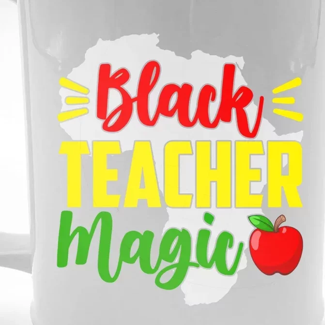 Black Teacher Magic African American Black History Month Gift Front & Back Beer Stein