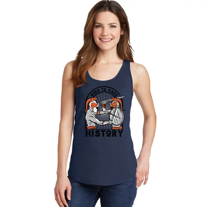 Born To Make History Spartan Ladies Essential Tank