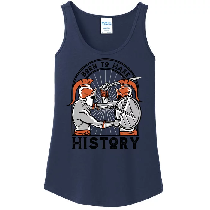 Born To Make History Spartan Ladies Essential Tank