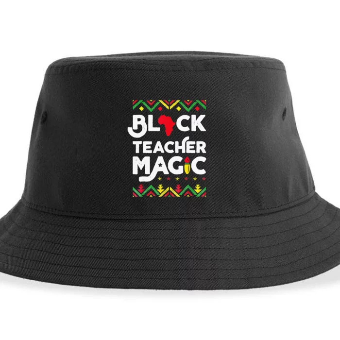 Black Teacher Magic Black History Month African American Sustainable Bucket Hat