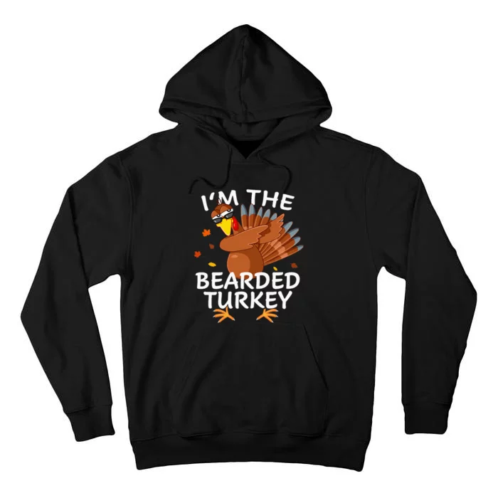 Bearded Turkey Matching Outfit Thanksgiving Pajamas Tall Hoodie