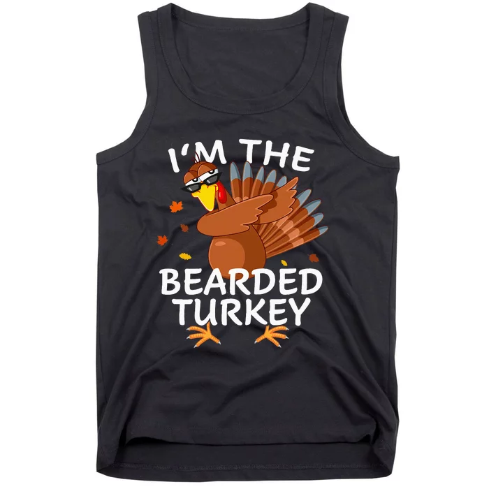 Bearded Turkey Matching Outfit Thanksgiving Pajamas Tank Top