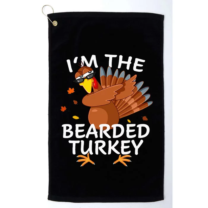 Bearded Turkey Matching Outfit Thanksgiving Pajamas Platinum Collection Golf Towel