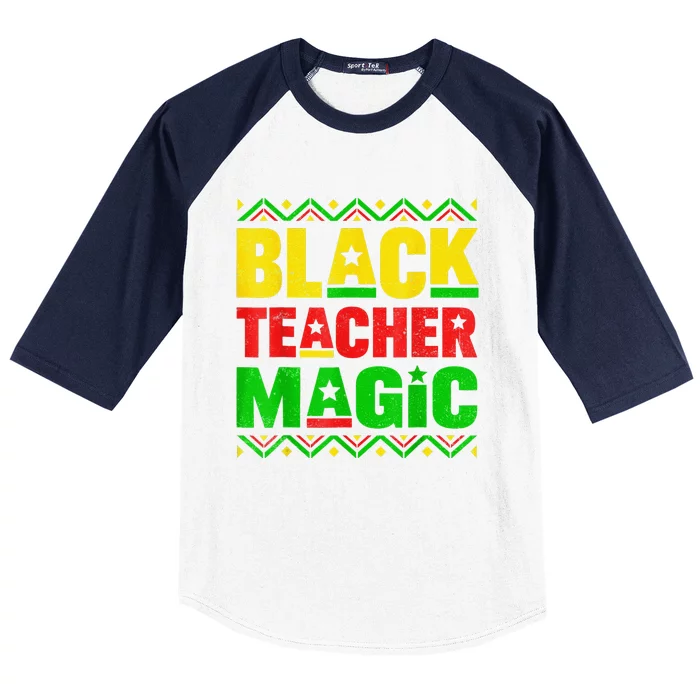 Black Teacher Magic Teacher Black History Month Baseball Sleeve Shirt