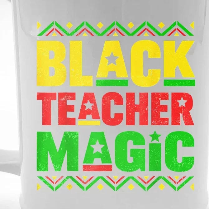 Black Teacher Magic Teacher Black History Month Front & Back Beer Stein