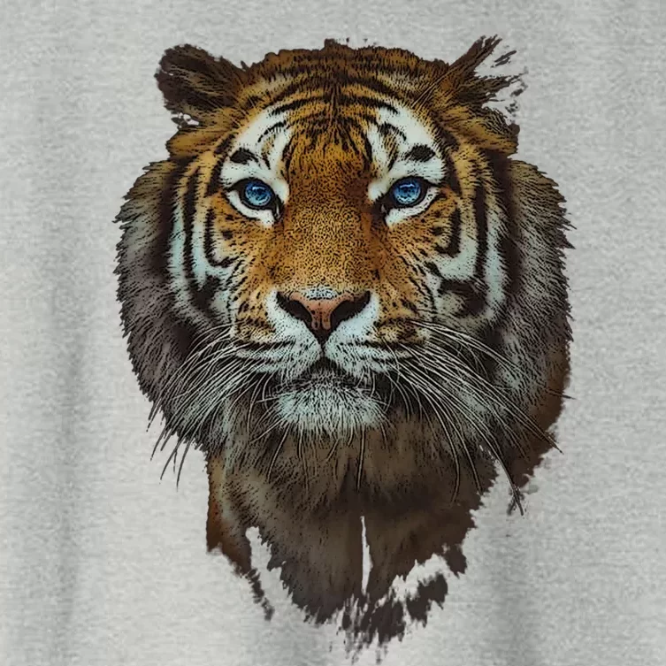 Bengal Tiger Meaningful Gift Endangered Wildlife Lover Big Cat Gift Women's Crop Top Tee