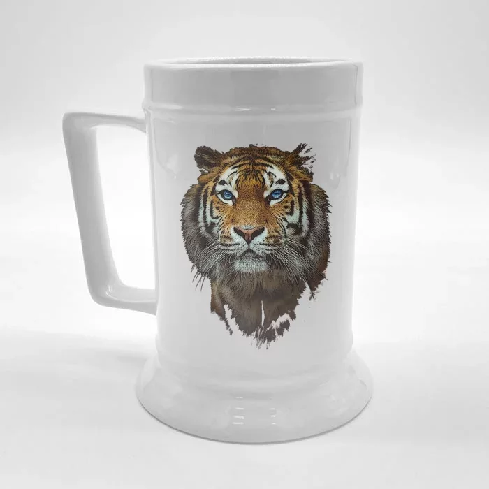 Bengal Tiger Meaningful Gift Endangered Wildlife Lover Big Cat Gift Front & Back Beer Stein