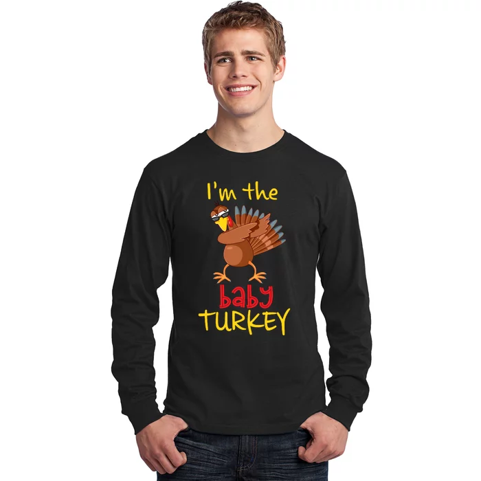 Baby Turkey Matching Family Group Thanksgiving Party Long Sleeve Shirt