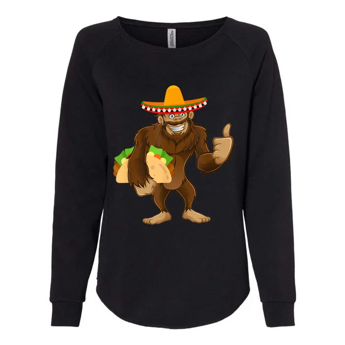 Bigfoot Taco Mexico Party Cinco De Mayo Party Food Sasquatch Womens California Wash Sweatshirt