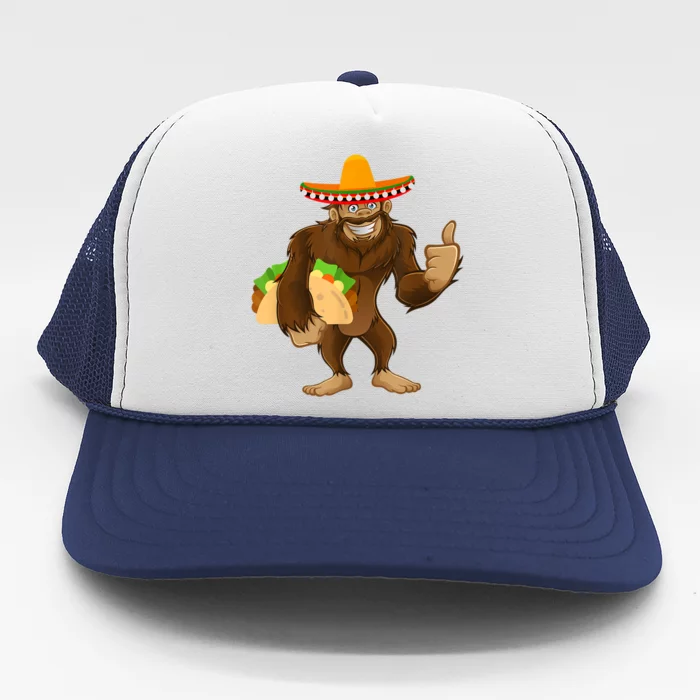 Bigfoot Taco Mexico Party Cinco De Mayo Party Food Sasquatch Trucker Hat