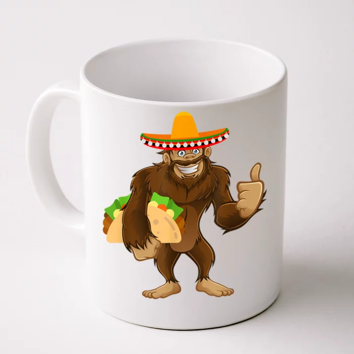 Bigfoot Taco Mexico Party Cinco De Mayo Party Food Sasquatch Front & Back Coffee Mug