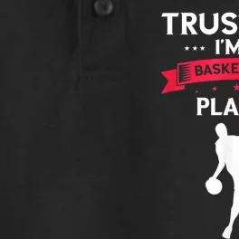 Basketball Trust Me Dribbling Basketball Player Baller Dry Zone Grid Performance Polo