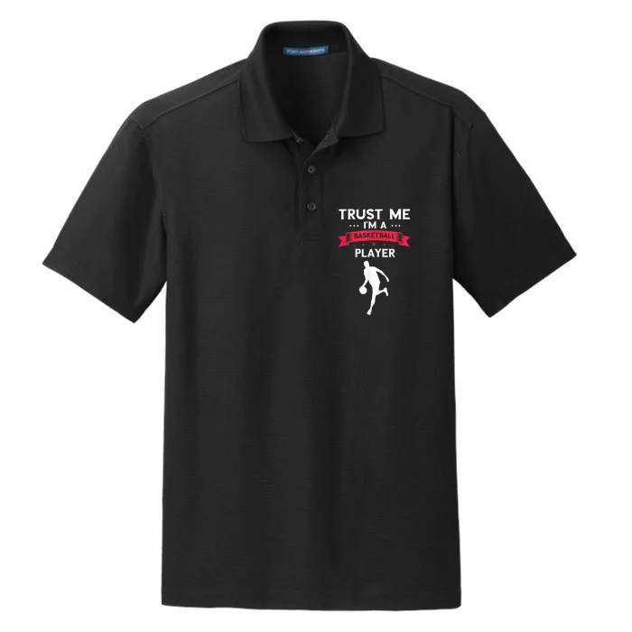 Basketball Trust Me Dribbling Basketball Player Baller Dry Zone Grid Performance Polo