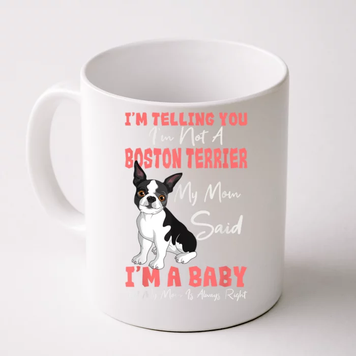 Boston Terrier Mom American Gentleman Dog Lover Mothers Day Front & Back Coffee Mug