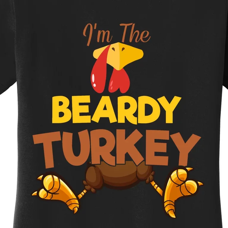 Beardy Turkey Matching Family Group Thanksgiving Gifts Women's T-Shirt