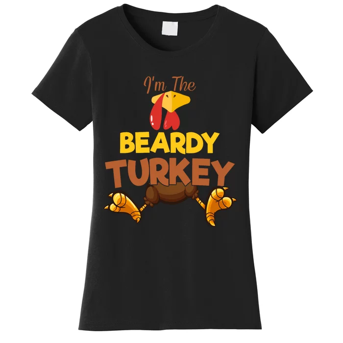 Beardy Turkey Matching Family Group Thanksgiving Gifts Women's T-Shirt