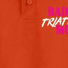 Badass Triathlon Mom Of A Triathlete Gift Dry Zone Grid Performance Polo