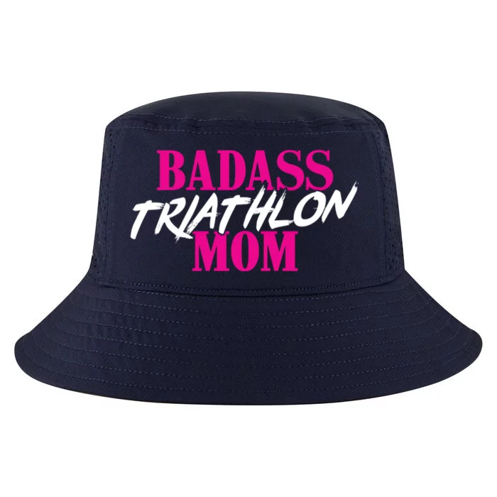 Badass Triathlon Mom Of A Triathlete Gift Cool Comfort Performance Bucket Hat