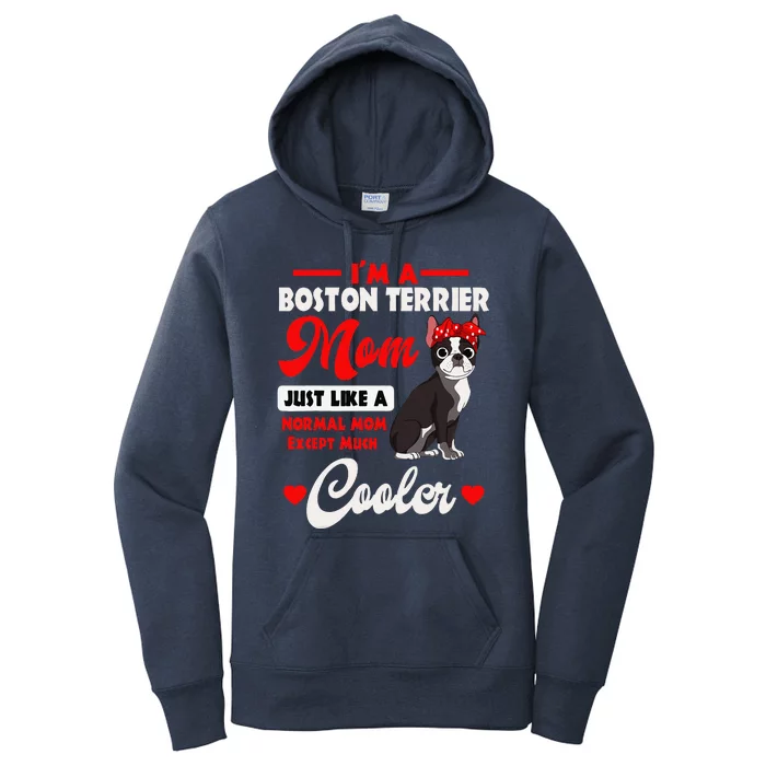 Boston Terrier Mom American Gentleman Dog Mothers Day Women's Pullover Hoodie