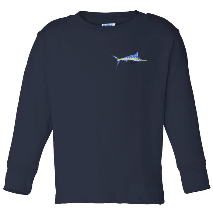 Bevel Tuna Marlin Toddler Long Sleeve Shirt