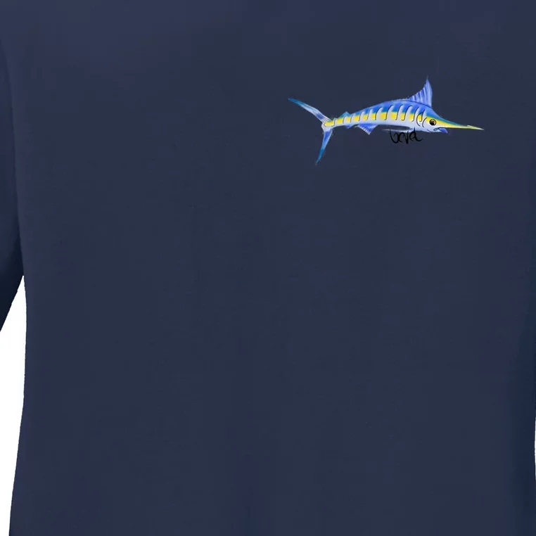 Bevel Tuna Marlin Ladies Long Sleeve Shirt