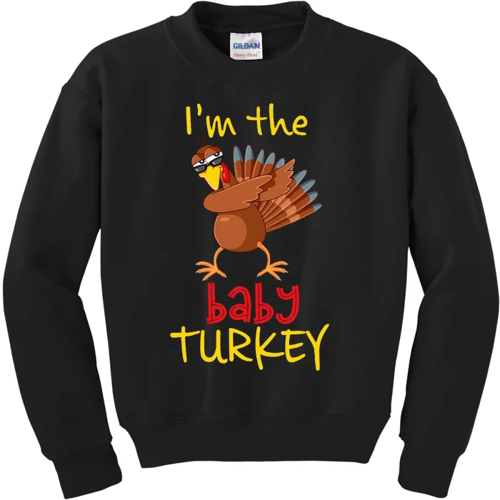 Baby Turkey Matching Family Group Thanksgiving Party Kids Sweatshirt