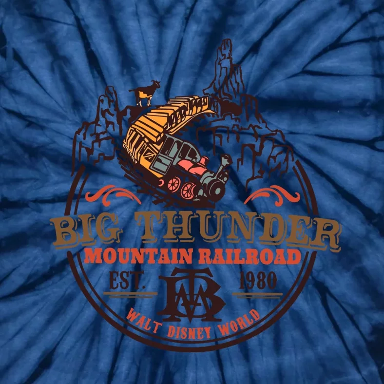 Big Thunder Mountain Railroad Est 1980 Tie-Dye T-Shirt