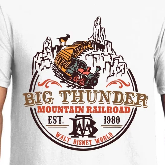 Big Thunder Mountain Railroad Est 1980 Pajama Set