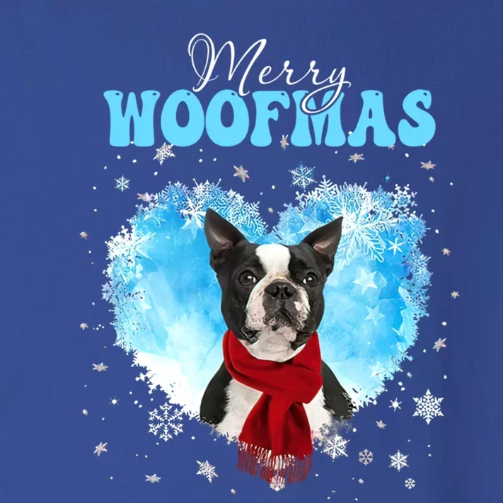 Boston Terrier Merry Woofmas Christmas Heart Winter Great Gift Toddler Long Sleeve Shirt