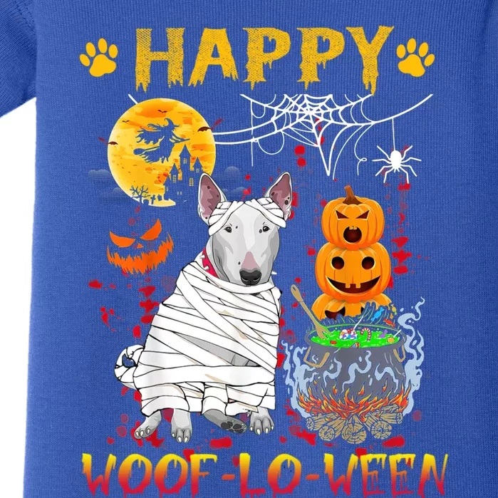 Bull Terrier Mummy Happy Woofgreat Giftlogreat Giftween Halloween Pumpkin Gift Baby Bodysuit