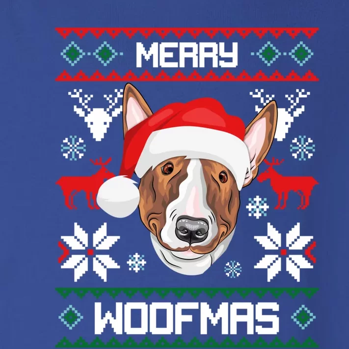 Bull Terrier Merry Woofmas Gift For Christmas Dog Xmas Xmas Gift Toddler Long Sleeve Shirt