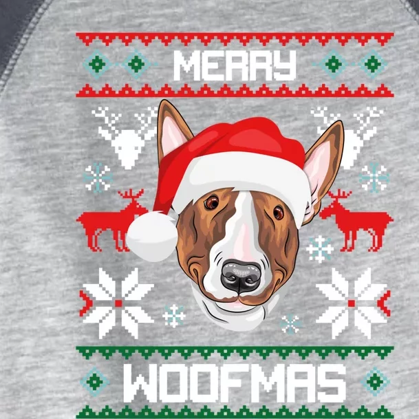 Bull Terrier Merry Woofmas Gift For Christmas Dog Xmas Xmas Gift Toddler Fine Jersey T-Shirt