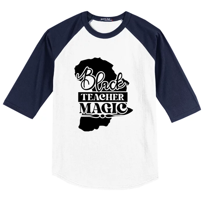 Black Teacher Magic Teacher Black History Month Baseball Sleeve Shirt