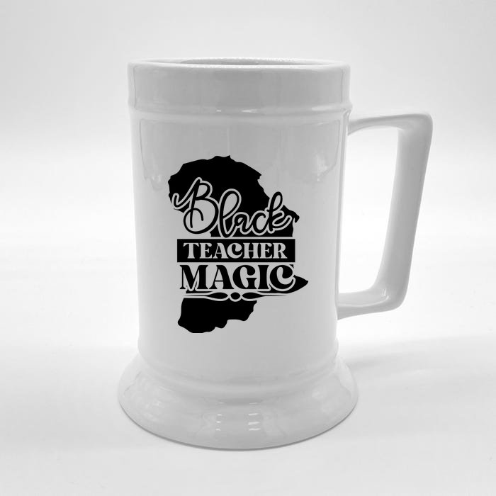 Black Teacher Magic Teacher Black History Month Front & Back Beer Stein