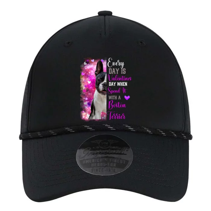 Boston Terrier Mom Funny Valentines Day Dog Lovers Hearts Cute Gift Performance The Dyno Cap