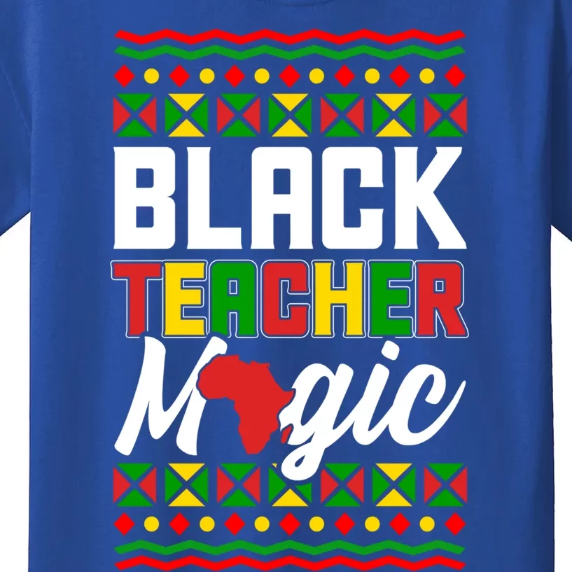 Black Teacher Magic Funny Black Afroamerican Teacher Funny Gift Kids T-Shirt