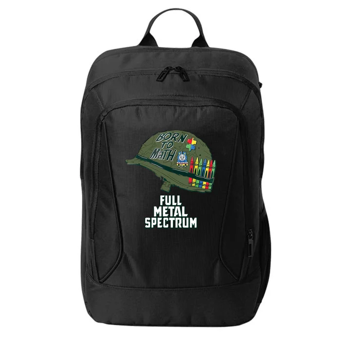 Born To Math Full Metal Spectrum Autism Awareness City Backpack