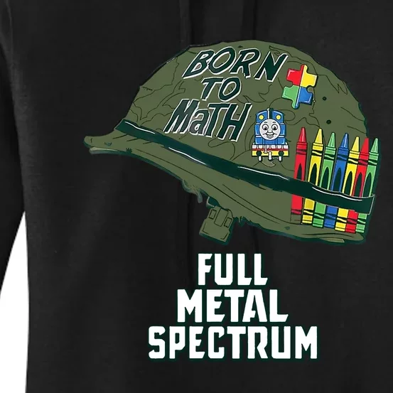 Born To Math Full Metal Spectrum Autism Awareness Women's Pullover Hoodie