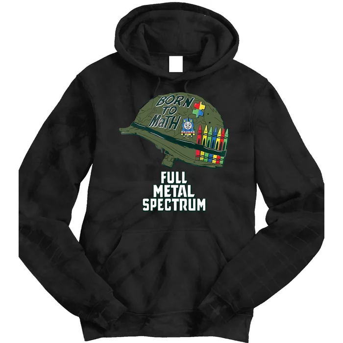 Born To Math Full Metal Spectrum Autism Awareness Tie Dye Hoodie