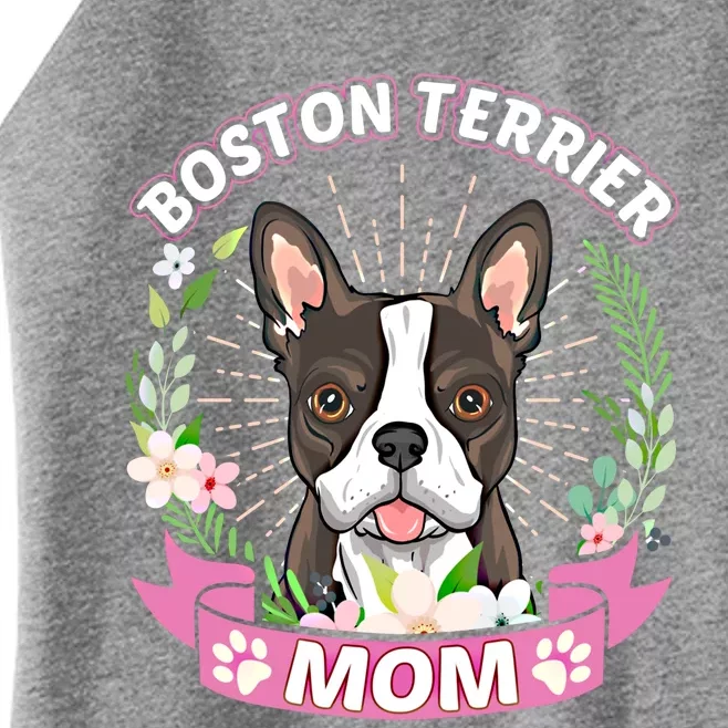 Boston Terrier Mom Dog Lover Mothers Day Gift Women’s Perfect Tri Rocker Tank