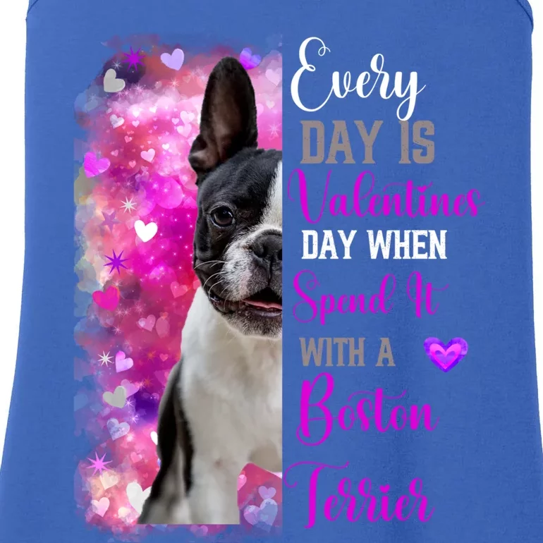 Boston Terrier Mom Funny Valentines Day Dog Lovers Hearts Gift Ladies Essential Tank