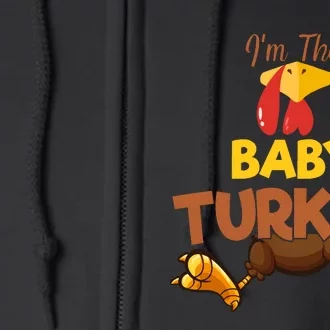 Baby Turkey Matching Family Group Thanksgiving Gifts Full Zip Hoodie